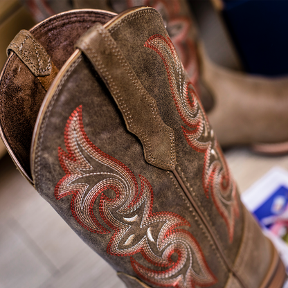 Palitutu PLT203602 Women's Western Cowgirl Boots - Full Grain Leather, Square Toe