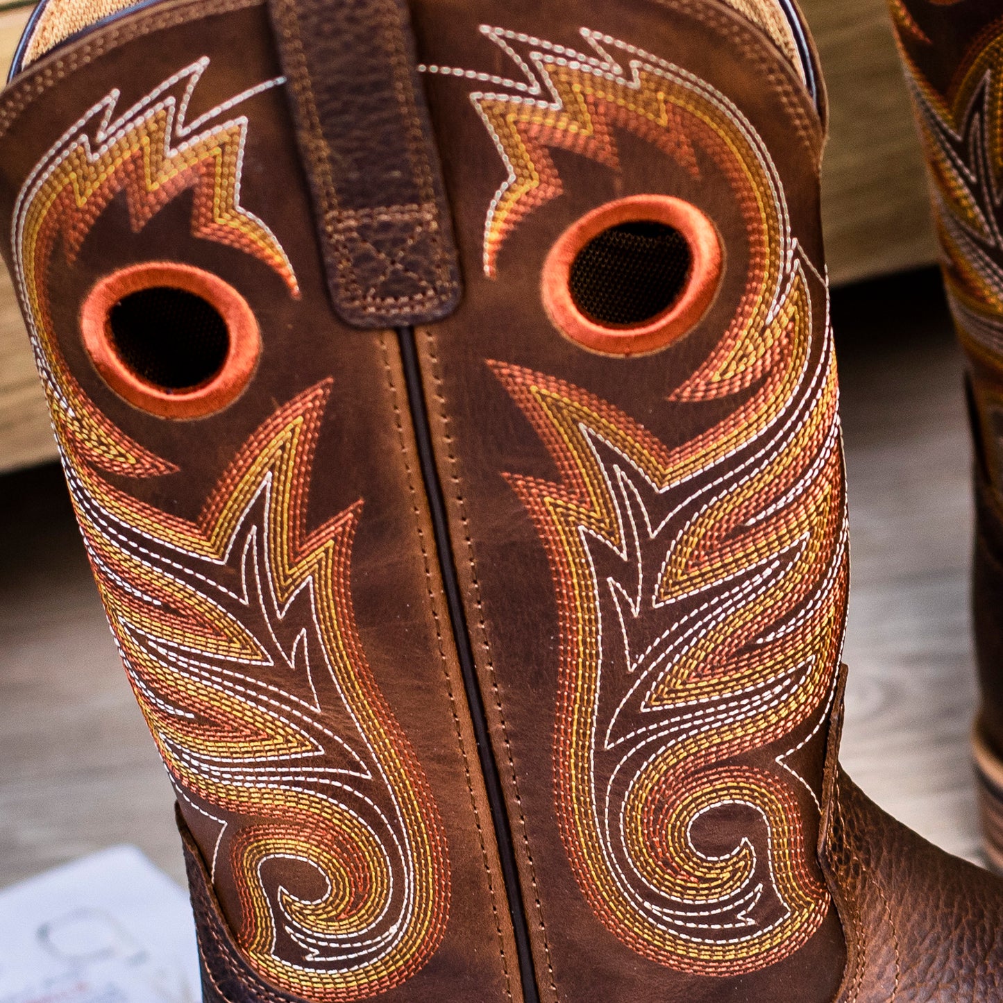 Palitutu PLT103615 Men's Western Cowboy Boots - Full Grain Leather, Square Toe