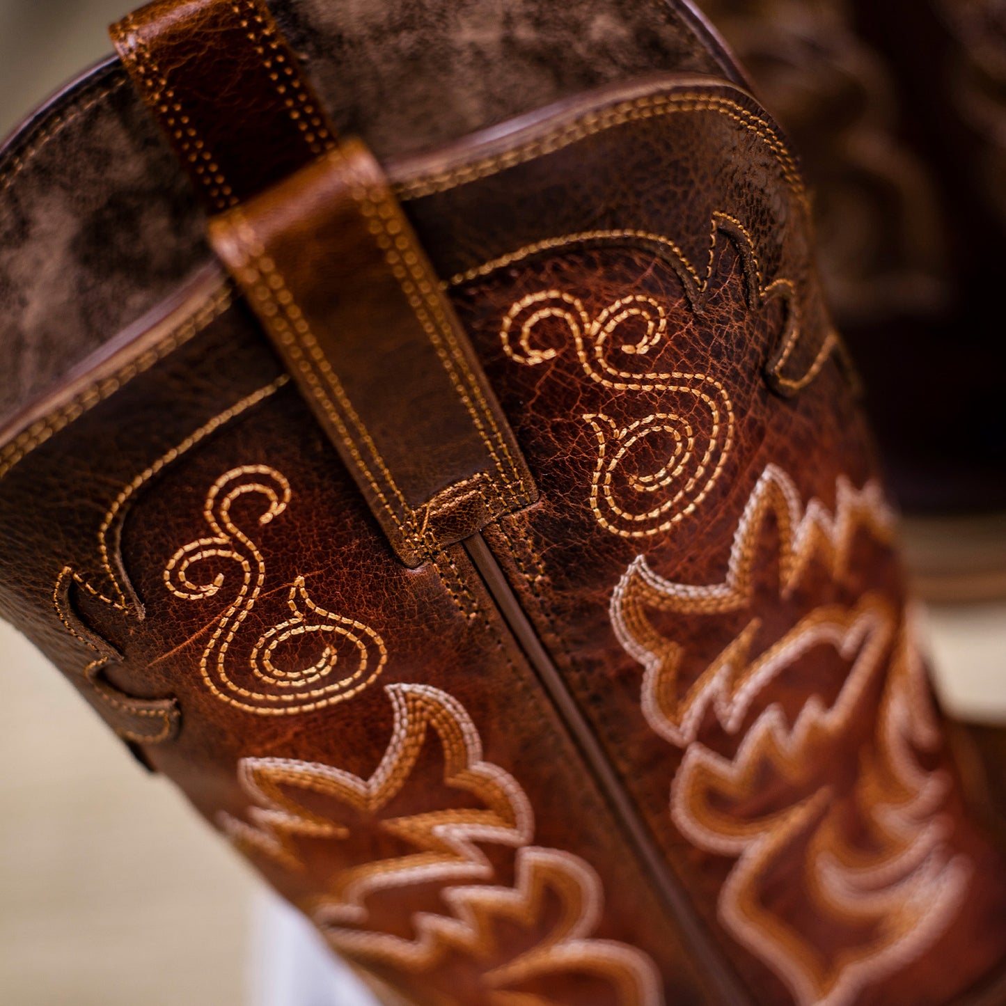 Palitutu PLT103610 Men's Western Cowboy Boots - Full Grain Leather, Square Toe