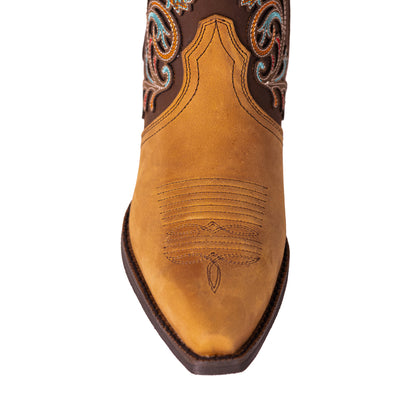 Montana West Women's Western Cowgirl Boots - Full Grain Leather, Snip Toe MWB6013