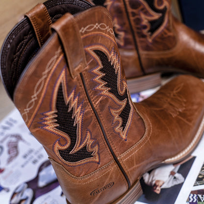 Palitutu PLT103603 Men's Western Cowboy Boots - Full Grain Leather, Square Toe