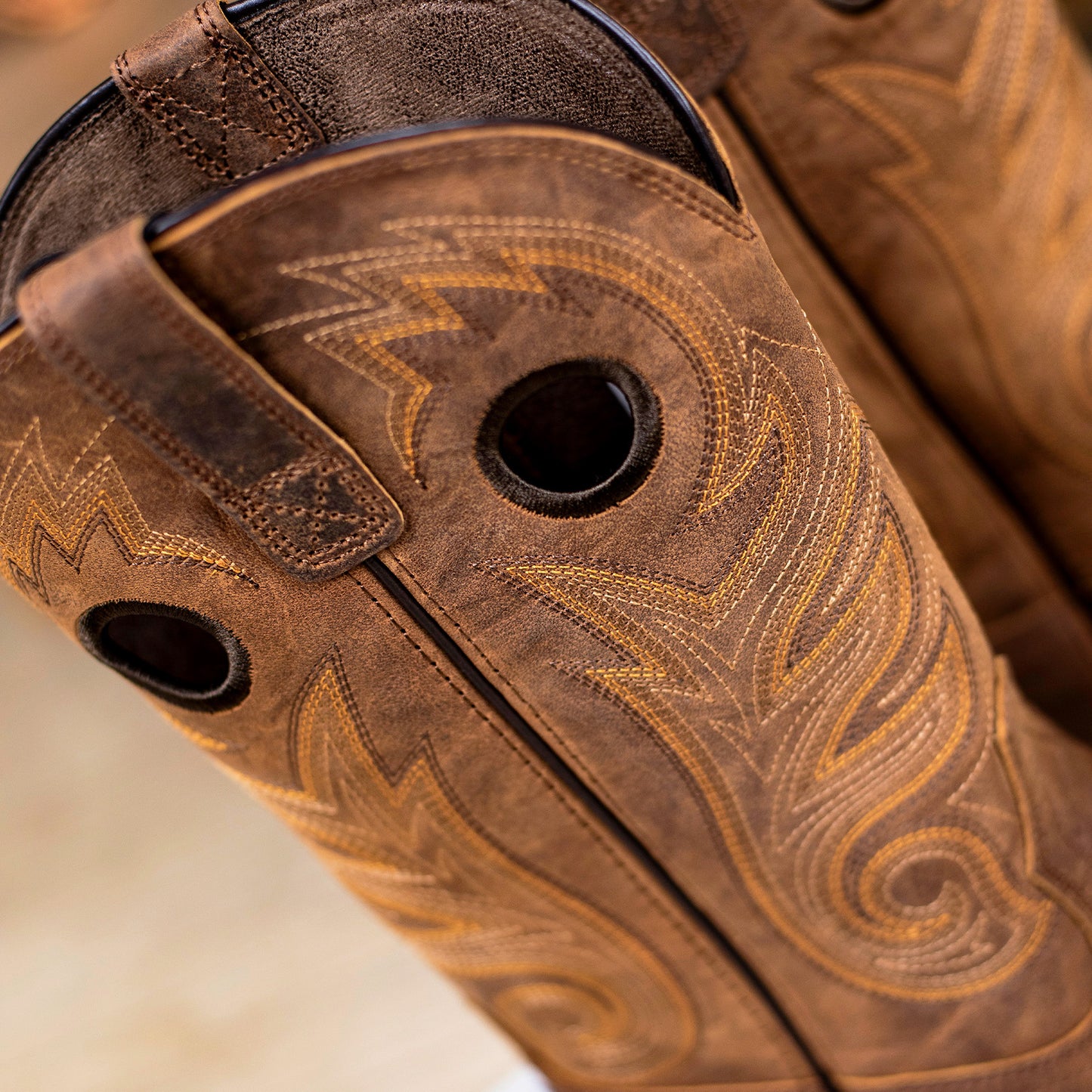 Palitutu PLT103609 Men's Western Cowboy Boots - Full Grain Leather, Square Toe