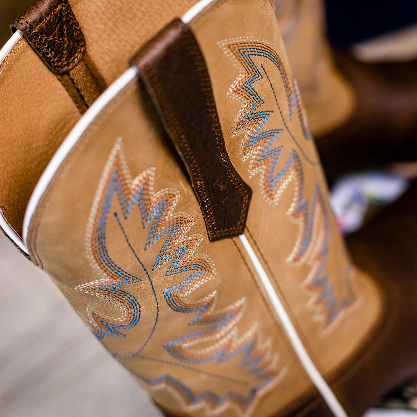 Palitutu PLT103608 Men's Western Cowboy Boots - Full Grain Leather, Square Toe