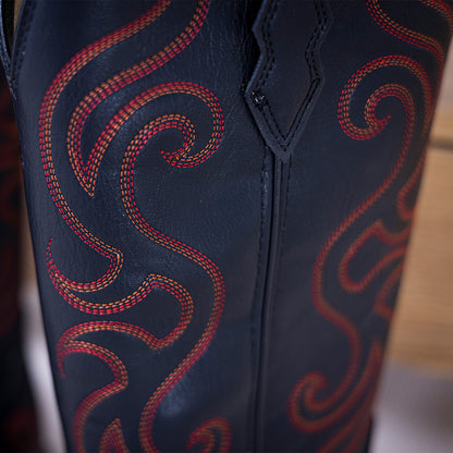 Palitutu PLT703606A Women's Western Cowgirl Boots - PU Leather, Round Toe