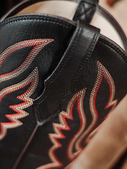 Palitutu PLT703603 Women's Western Cowgirl Boots - PU Leather, Square Toe