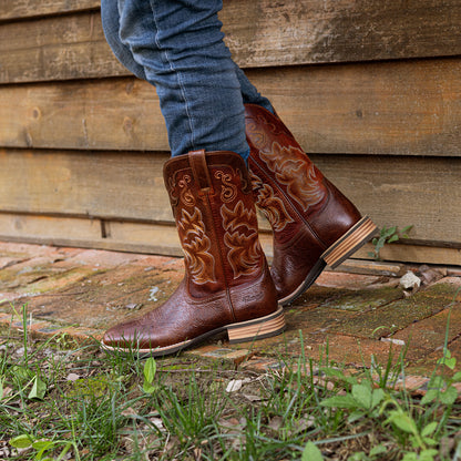 Palitutu PLT103610 Men's Western Cowboy Boots - Full Grain Leather, Square Toe