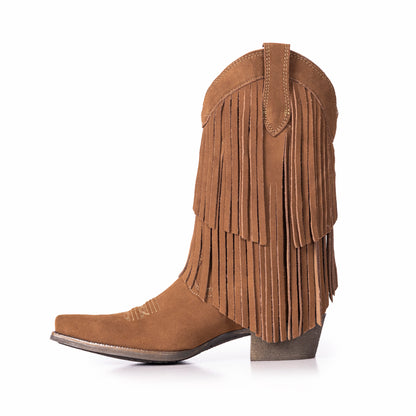 Montana West Women's Western Cowgirl Boots - Full Grain Leather, Snip Toe MWB6022