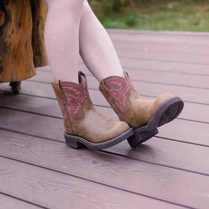 Palitutu PLT303608 Women's Mid-calf Western Boots - Full Grain Leather, Round Toe