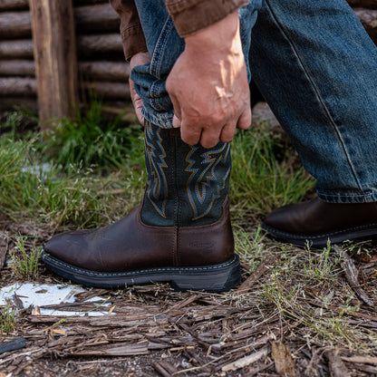 Palitutu PLT403602 Men's Work Boots - Full Grain Leather, Square Toe