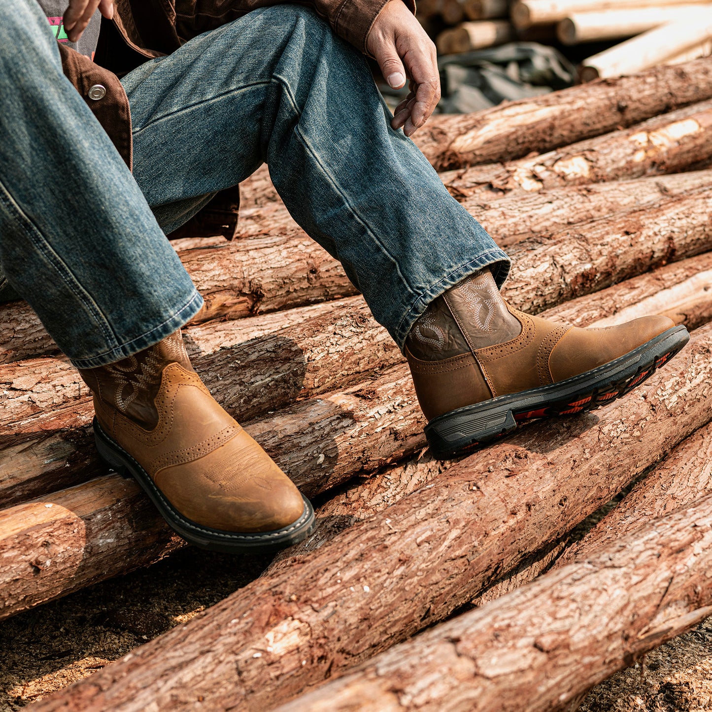 Palitutu PLT403605 Men's Work Boots - Full Grain Leather, Round Toe