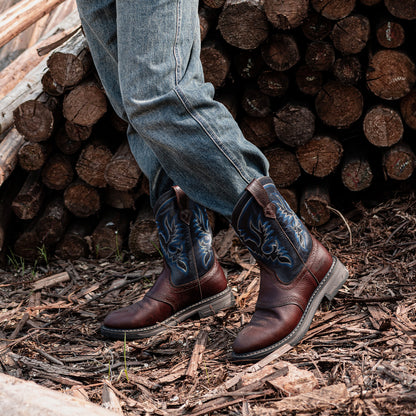 Palitutu PLT403607 Men's Work Boots - Full Grain Leather, Round Toe