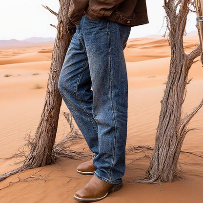 Palitutu PLT103605 Men's Western Cowboy Boots - Full Grain Leather, Square Toe