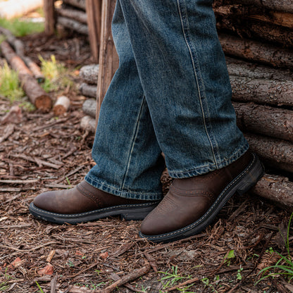 Palitutu PLT403606 Men's Work Boots - Full Grain Leather, Round Toe