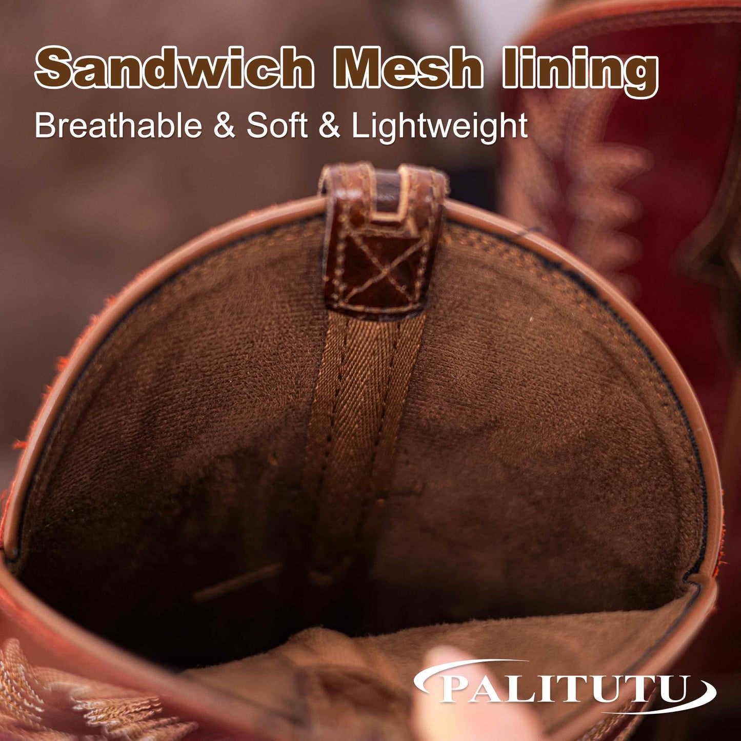 Palitutu PLT203607 Women's Western Cowgirl Boots - Full Grain Leather, Square Toe