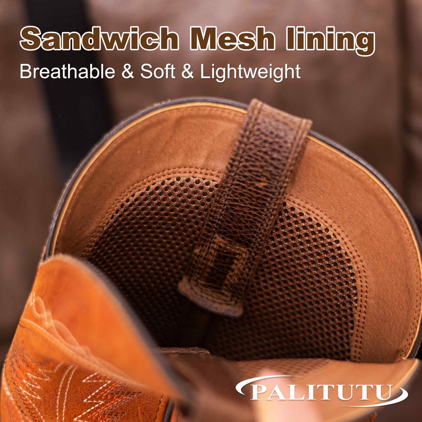 Palitutu PLT103617 Men's Western Cowboy Boots - Full Grain Leather, Square Toe