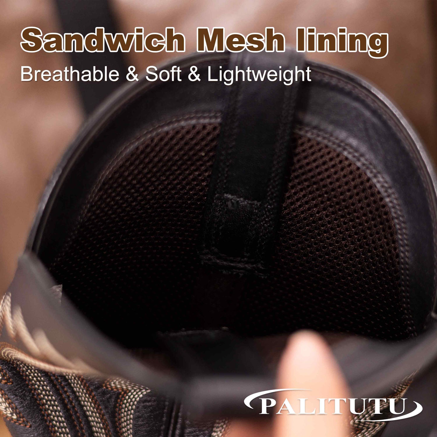 Palitutu PLT103613 Men's Western Cowboy Boots - Full Grain Leather, Square Toe