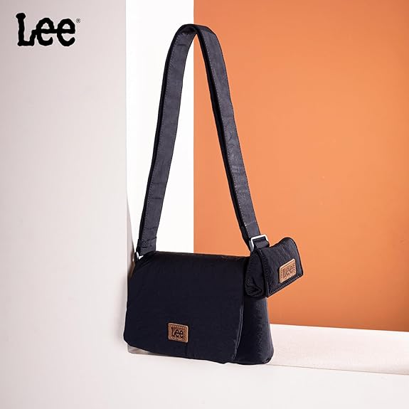 LEE48-001  LEE  Small Light Weight Shoulder/Crossbody Bag with Earphone Pouch