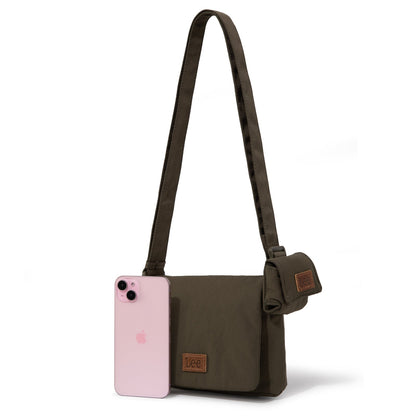 LEE48-001  LEE  Small Light Weight Shoulder/Crossbody Bag with Earphone Pouch