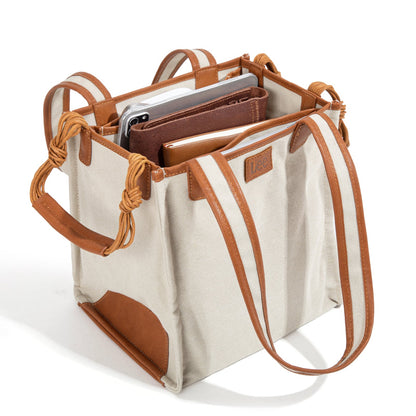 LEE53-002   LEE Canvas Top Knot Handle Tote Bag/Shoulder Bag