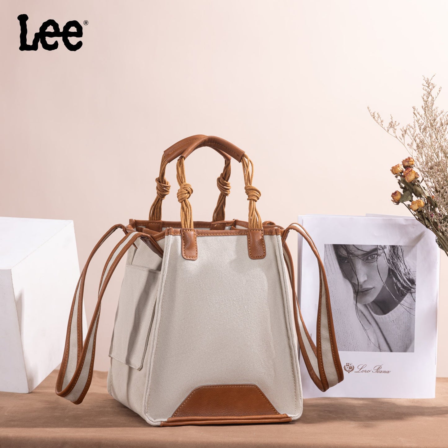 LEE53-002   LEE Canvas Top Knot Handle Tote Bag/Shoulder Bag