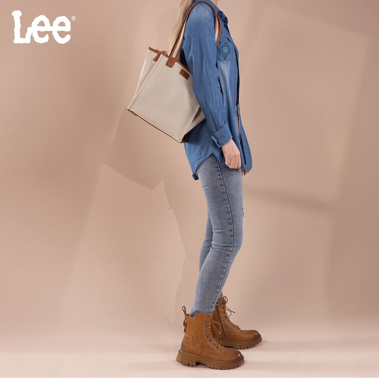 LEE53-002   LEE Canvas Top Knot Handle Tote Bag/Shoulder Bag