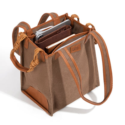 LEE53-002   LEE Canvas Top Knot Handle Tote Bag/Shoulder Bag