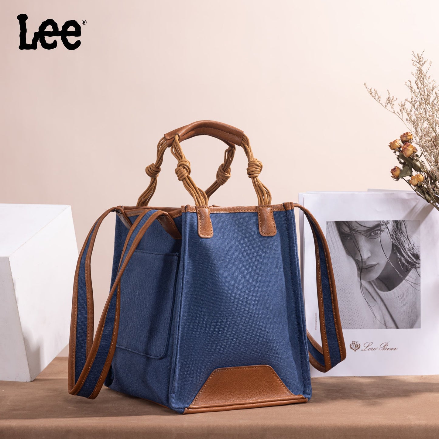 LEE53-002   LEE Canvas Top Knot Handle Tote Bag/Shoulder Bag