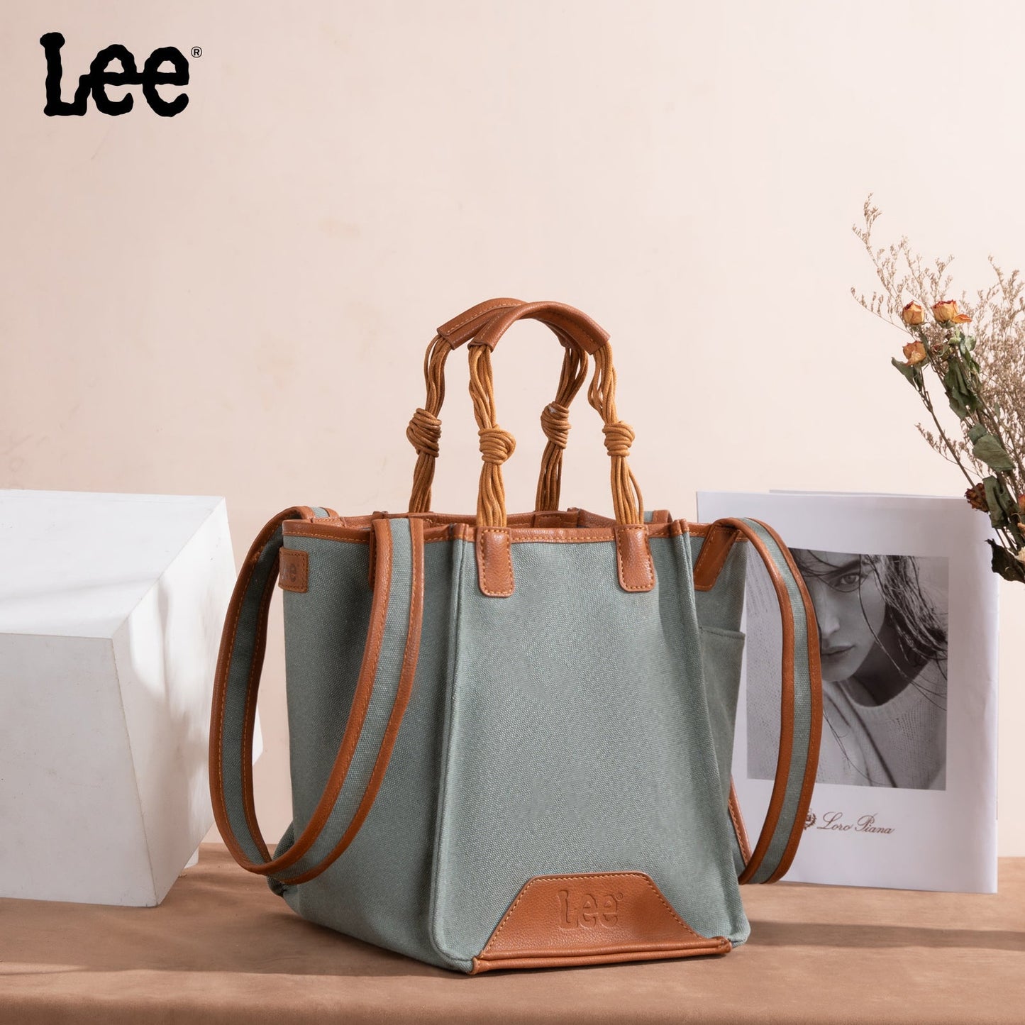 LEE53-002   LEE Canvas Top Knot Handle Tote Bag/Shoulder Bag
