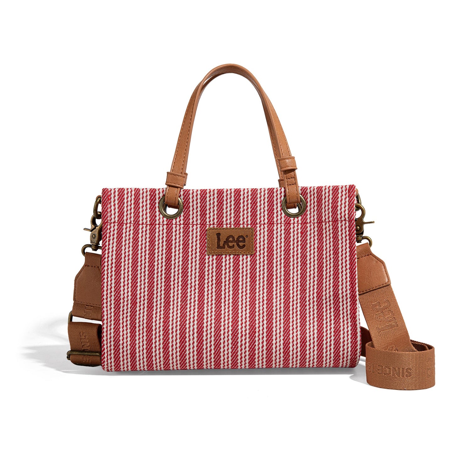 LEE55-001  LEE Striped Collection Canvas Carry-All Tote Bag