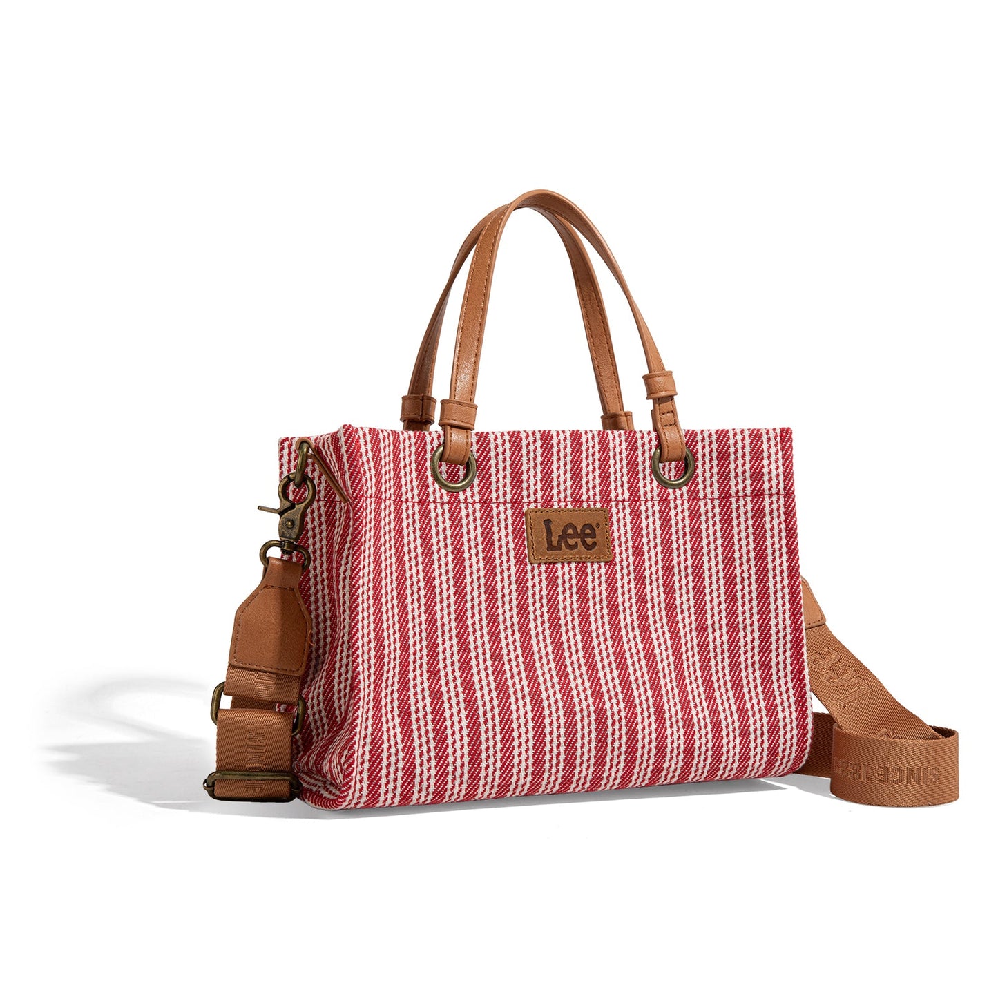 LEE55-001  LEE Striped Collection Canvas Carry-All Tote Bag