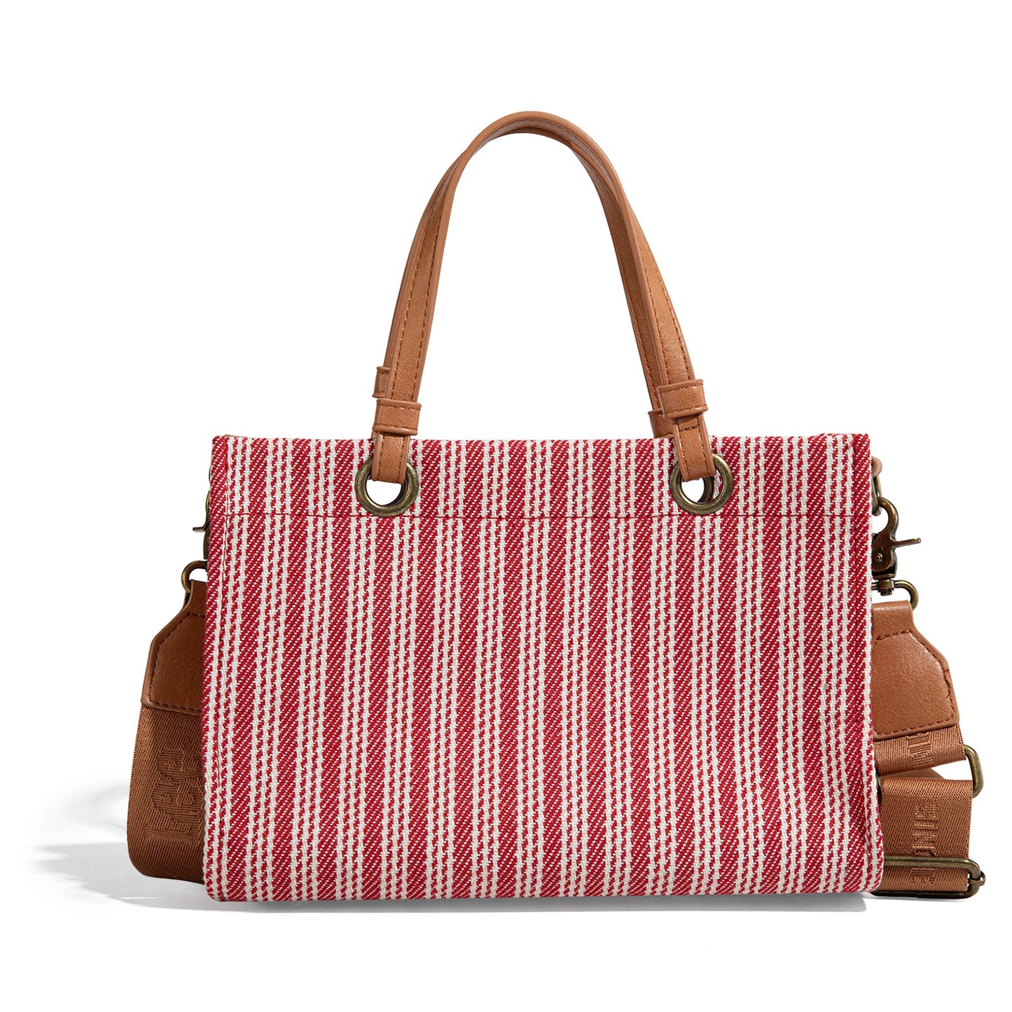 LEE55-001  LEE Striped Collection Canvas Carry-All Tote Bag