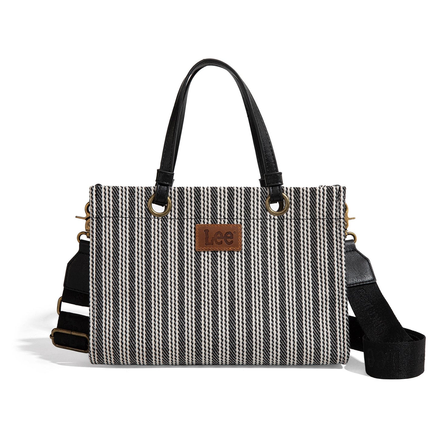 LEE55-001  LEE Striped Collection Canvas Carry-All Tote Bag