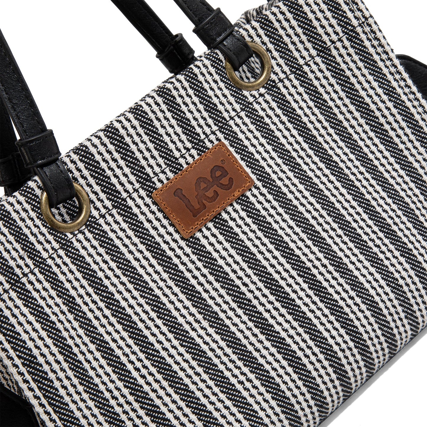 LEE55-001  LEE Striped Collection Canvas Carry-All Tote Bag