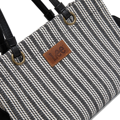 LEE55-001  LEE Striped Collection Canvas Carry-All Tote Bag