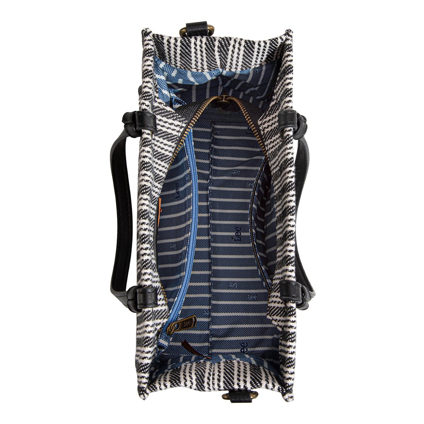 LEE55-001  LEE Striped Collection Canvas Carry-All Tote Bag