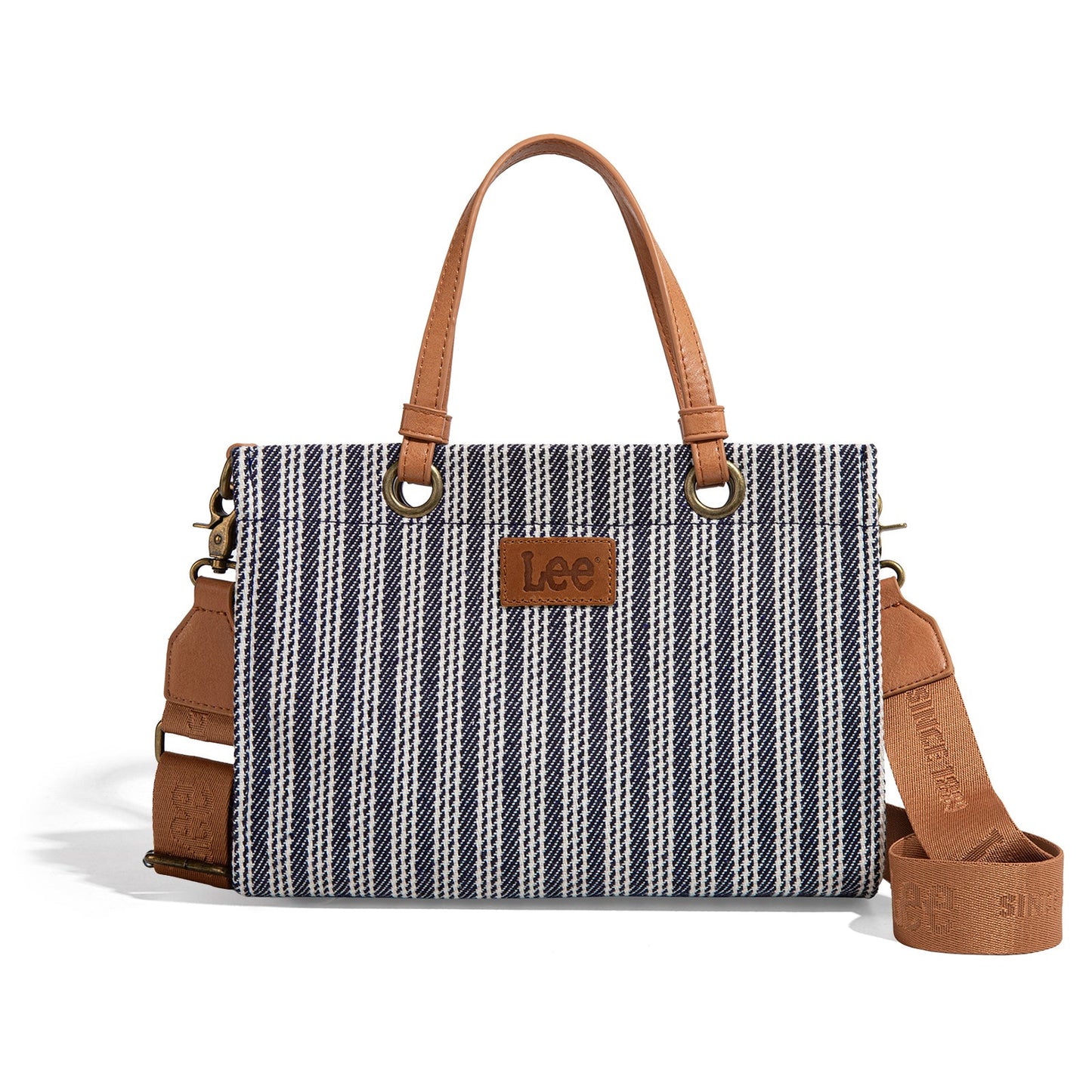 LEE55-001  LEE Striped Collection Canvas Carry-All Tote Bag