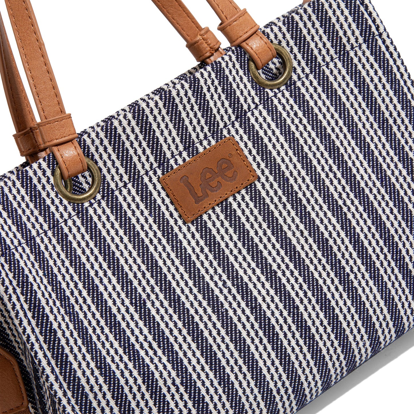 LEE55-001  LEE Striped Collection Canvas Carry-All Tote Bag