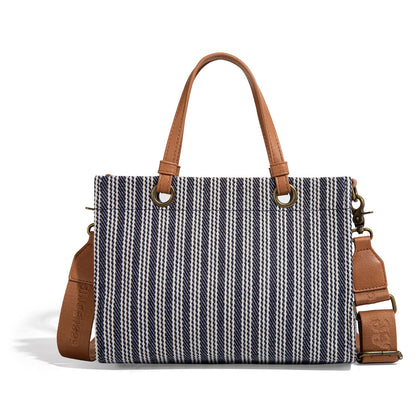 LEE55-001  LEE Striped Collection Canvas Carry-All Tote Bag