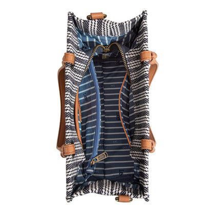 LEE55-001  LEE Striped Collection Canvas Carry-All Tote Bag