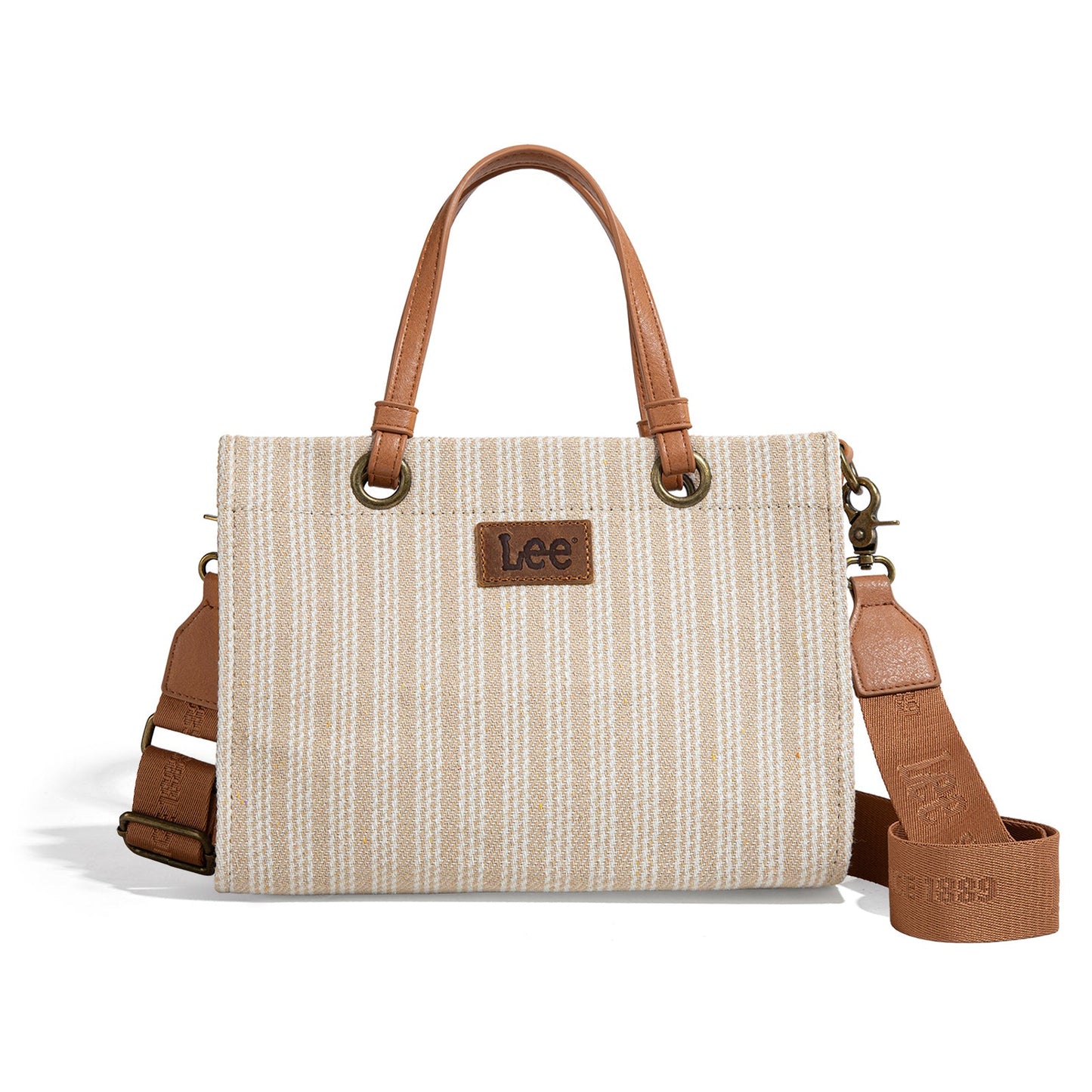 LEE55-001  LEE Striped Collection Canvas Carry-All Tote Bag
