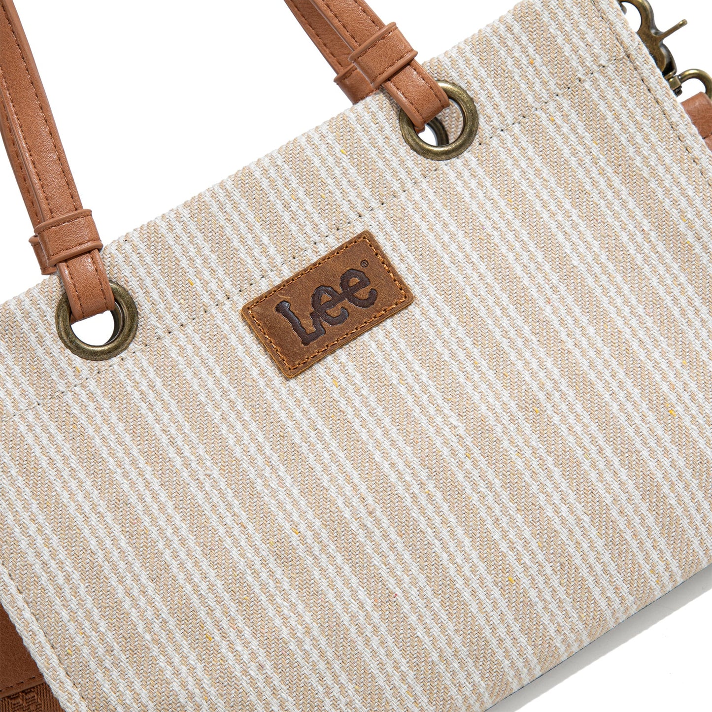 LEE55-001  LEE Striped Collection Canvas Carry-All Tote Bag