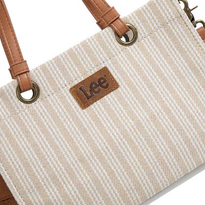 LEE55-001  LEE Striped Collection Canvas Carry-All Tote Bag