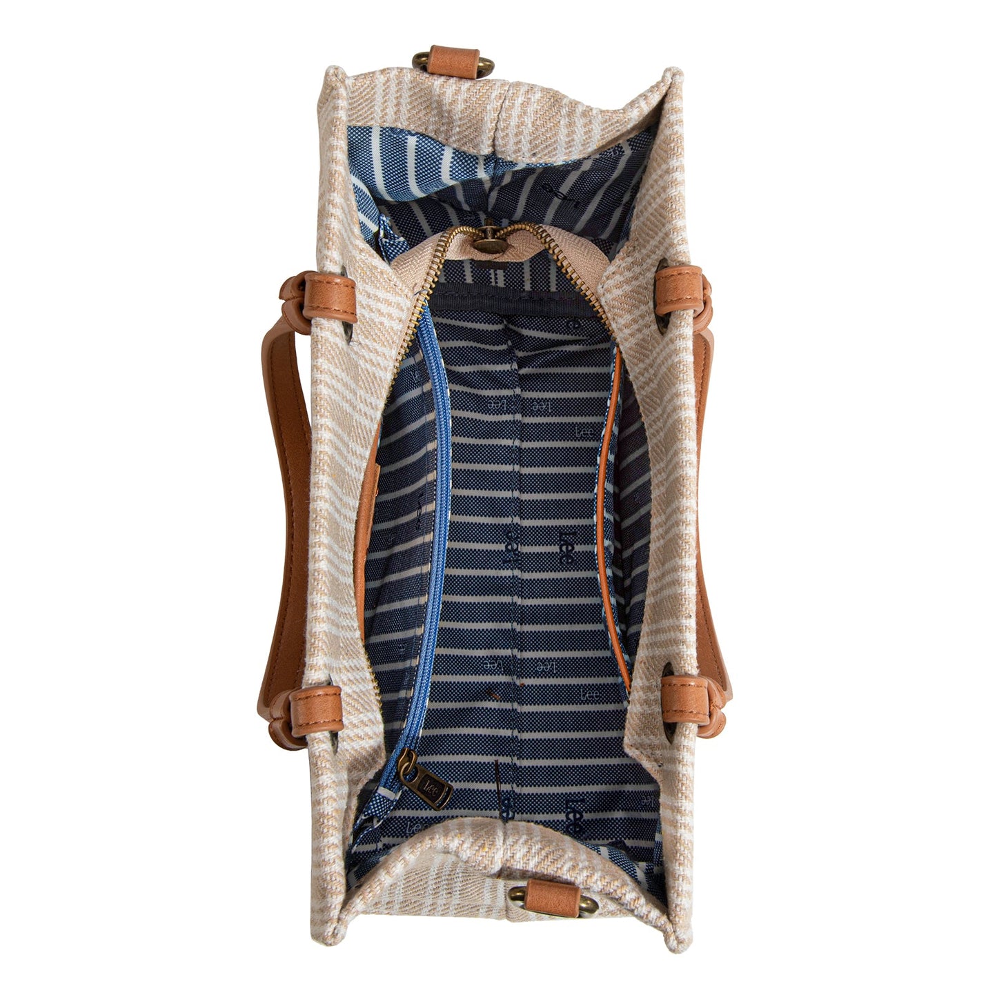 LEE55-001  LEE Striped Collection Canvas Carry-All Tote Bag