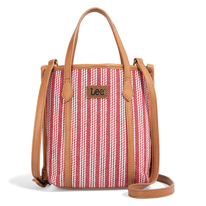 LEE55-002    LEE Stripe Collection Small Tote/Crossbody