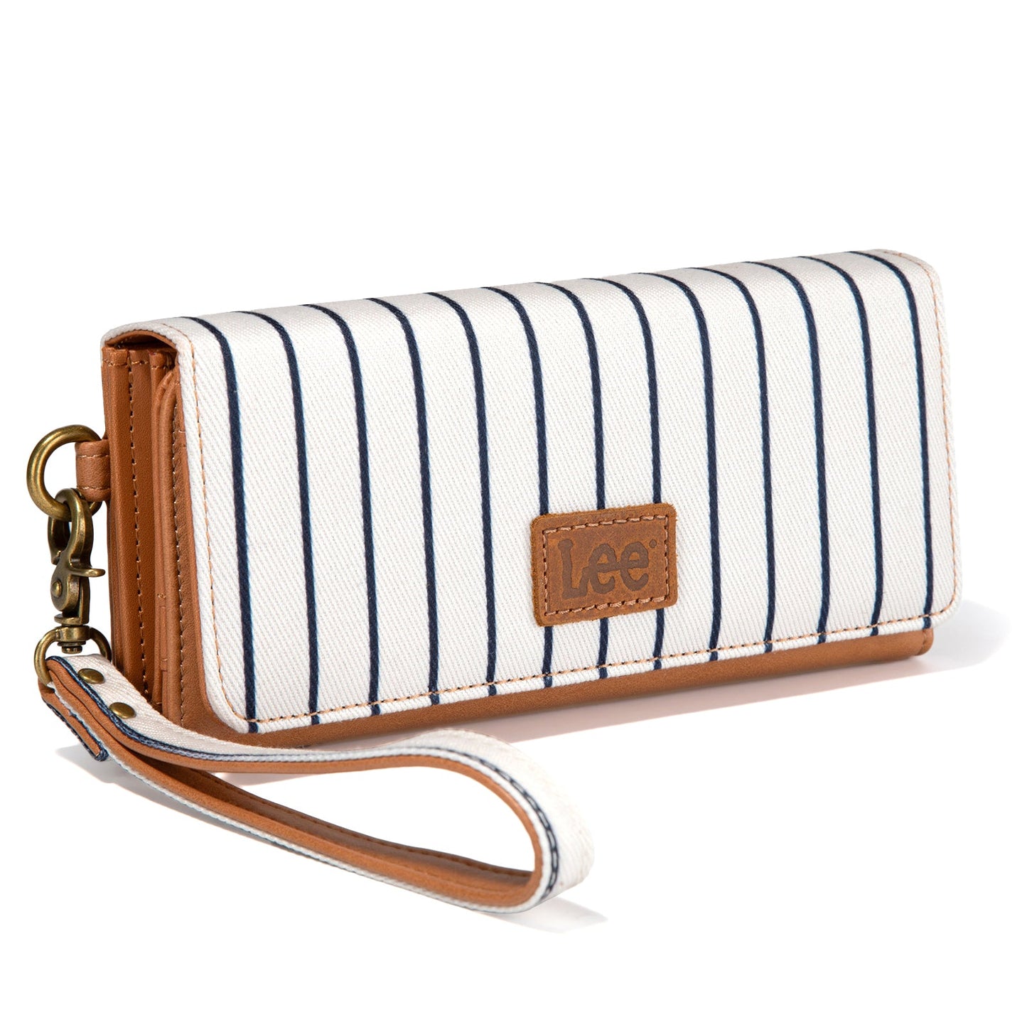 LEE56-004   Lee Striped Collection Trifold Wallet/Wristlet