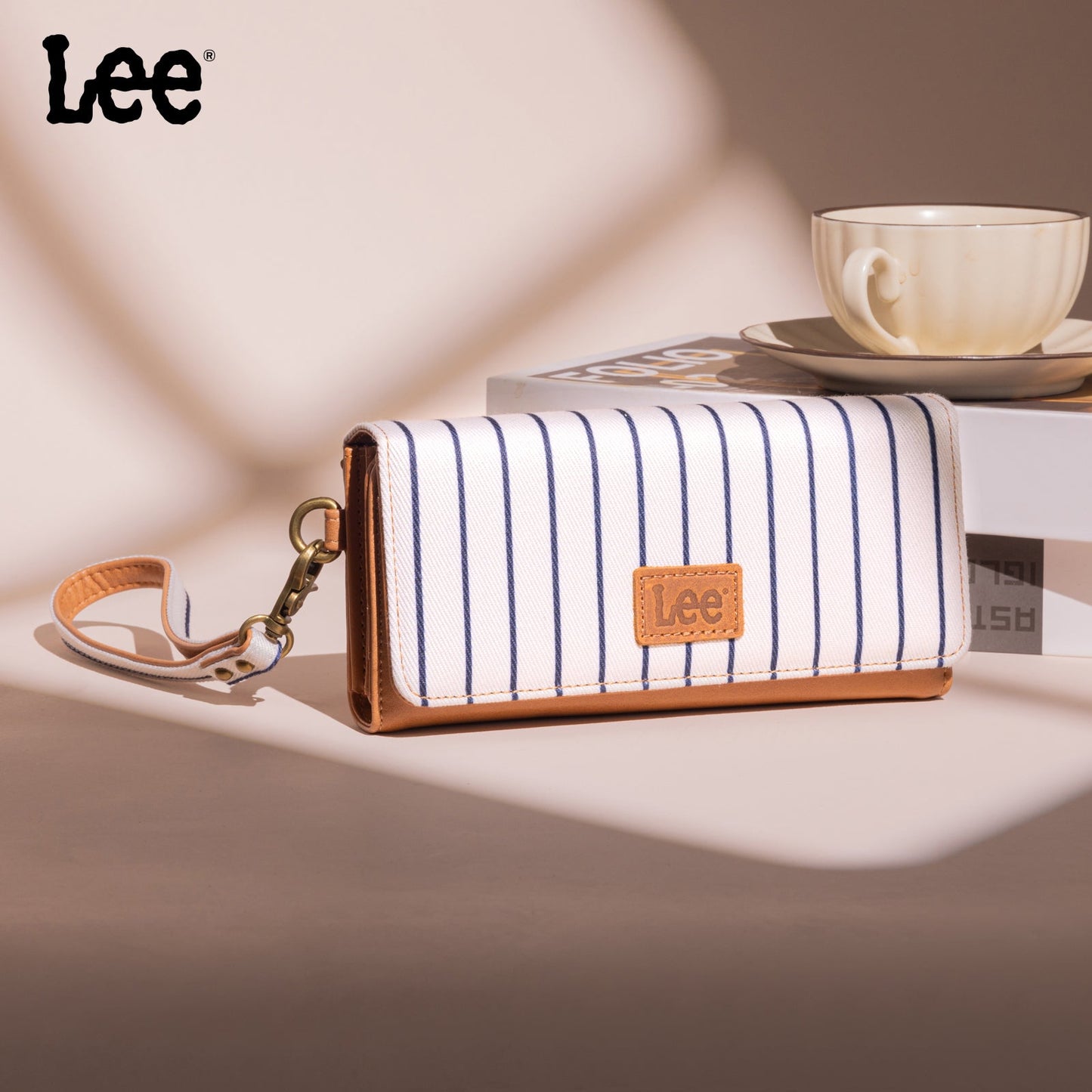 LEE56-004   Lee Striped Collection Trifold Wallet/Wristlet