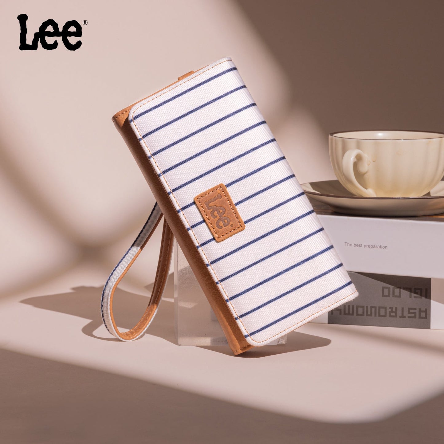 LEE56-004   Lee Striped Collection Trifold Wallet/Wristlet