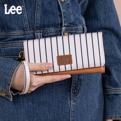 LEE56-004   Lee Striped Collection Trifold Wallet/Wristlet