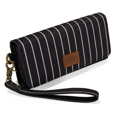 LEE56-004   Lee Striped Collection Trifold Wallet/Wristlet