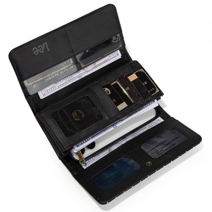 LEE56-004   Lee Striped Collection Trifold Wallet/Wristlet